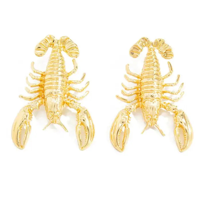 Bohemian Personalized Large Metal Lobster Drop Earrings for Women Jewelry