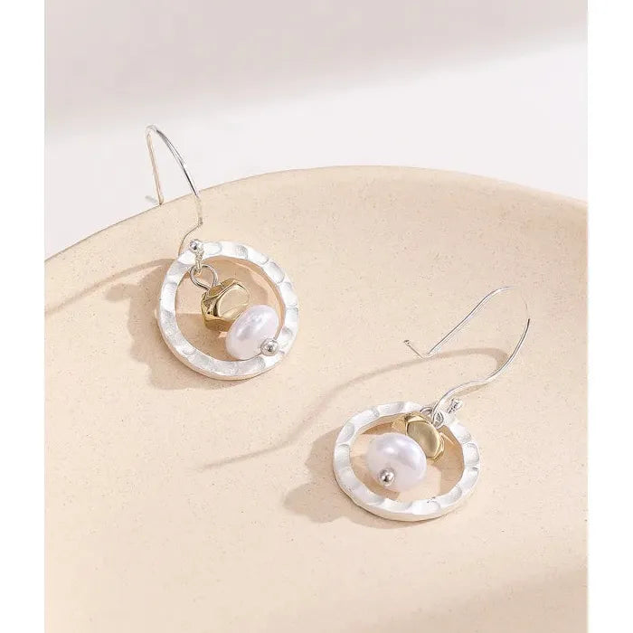 Retro Women's Hollow Circular Pendant Silver Zinc Alloy Earrings Wedding Jewelry Gifts