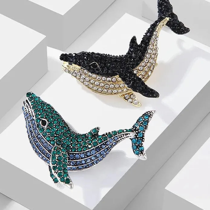 Vintage Dolphin Brooch Pin for Women Classic Animal Jewelry Gift
