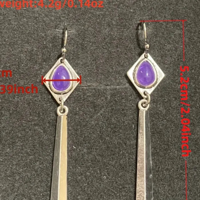Vintage Indian Tribe Zinc Alloy Drop Earrings for Women Long Dangle Jewelry