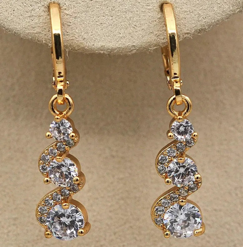 Women's Stud Earrings with Dazzling CZ Stone Sparkling Party Jewelry