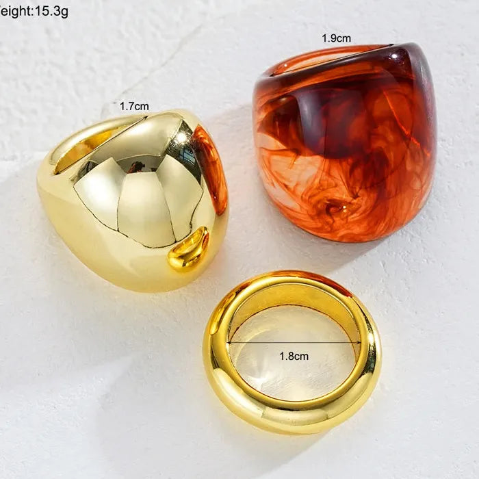 3Pcs Retro Geometric Metal Knuckle Rings Set Women Punk Fashion 2026