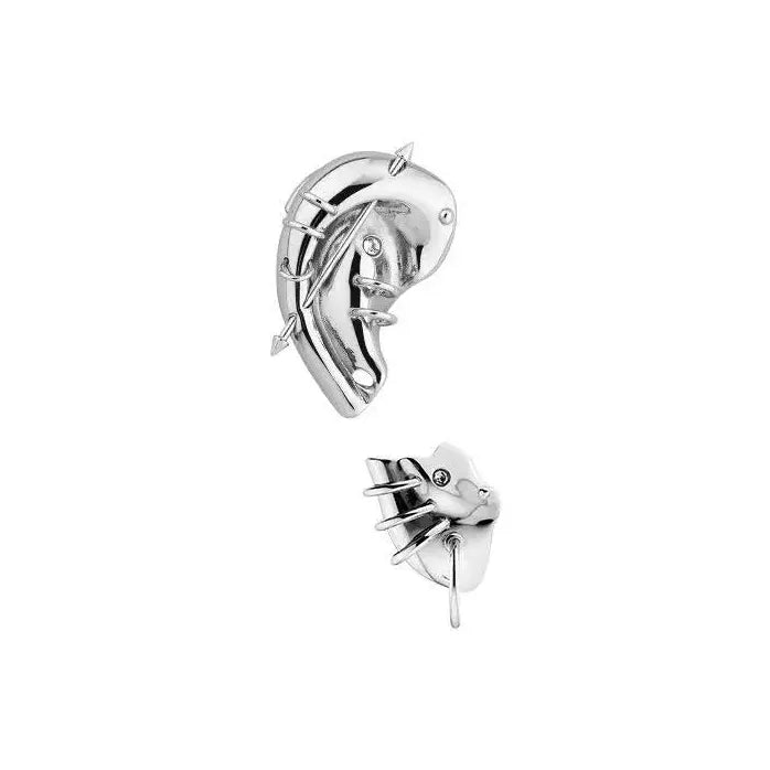 2025 Cyberpunk Skeleton Clip Earrings Copper Alloy Unisex Punk Jewelry Gift