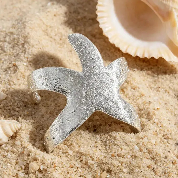 Personalized Geometric Metal Starfish Arm Bangles for Women Bohemian Bracelet