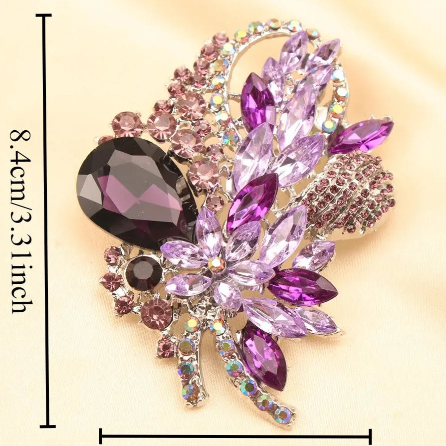 Classic Floral Brooch Wedding Gift for Men & Women Elegant Accessory
