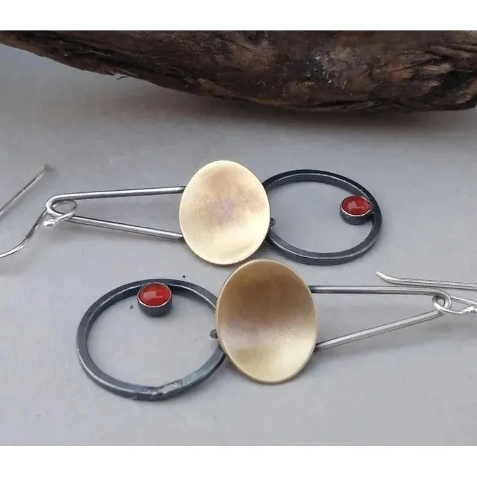 Vintage Bohemian Irregular Drop Earrings for Women Zinc Alloy Silver Gift