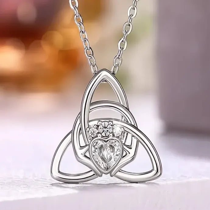 Geometric Flower Pendant Necklace for Women Copper Alloy Wedding Gift