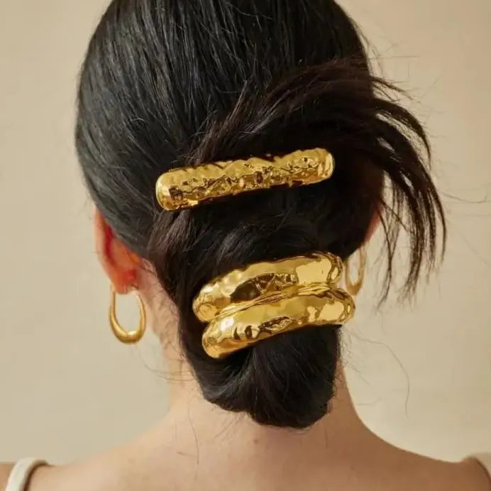 Vintage Punk Metal Cross Elastic Hairband Hair Loop for Women