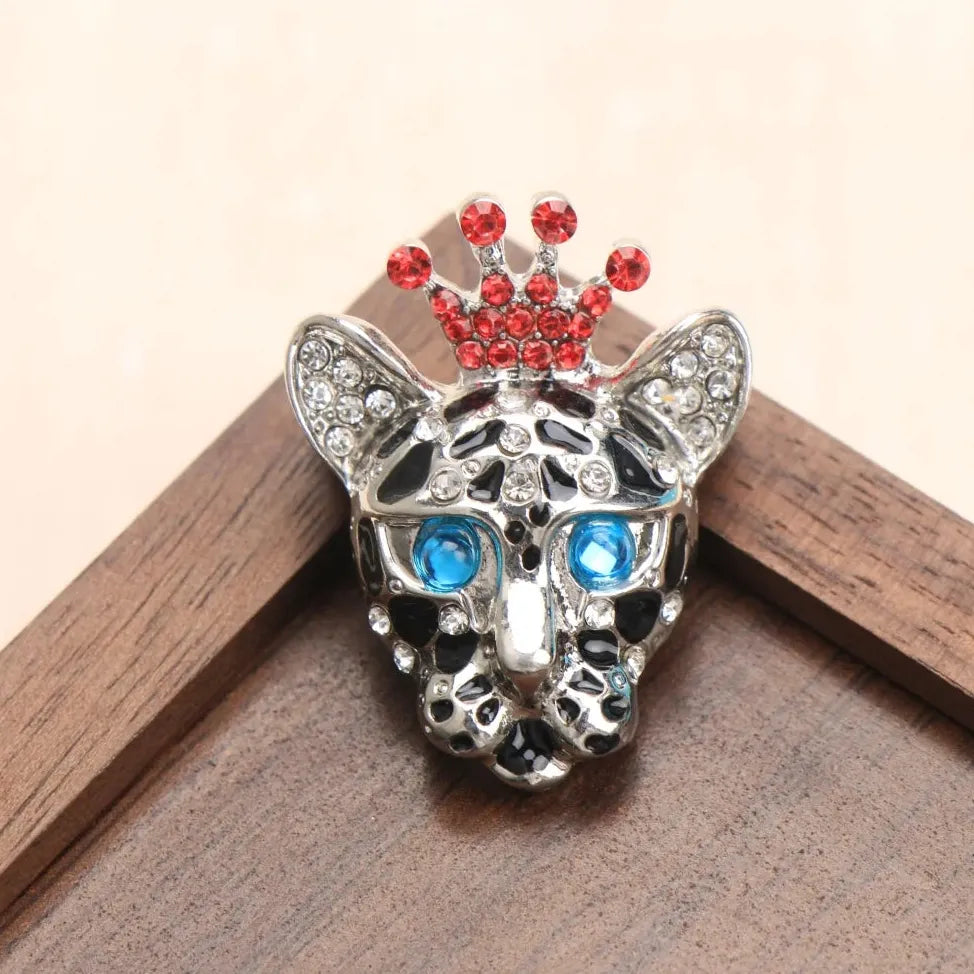 Vintage Leopard-Print Brooch for Men & Women Wedding Gift Accessory