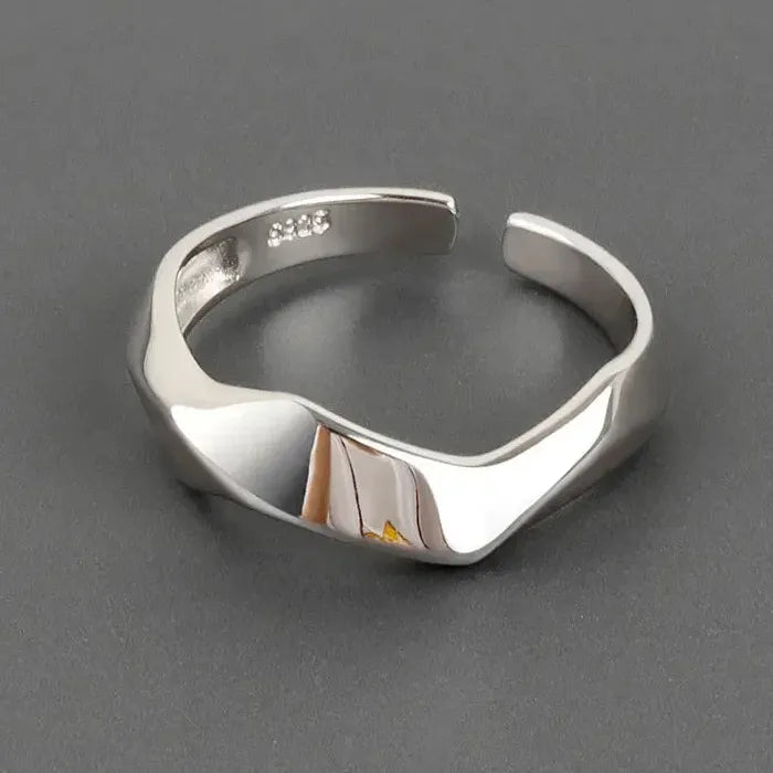 Adjustable Silver Geometric Rings for Women Fashion Jewelry Gifts Trendy