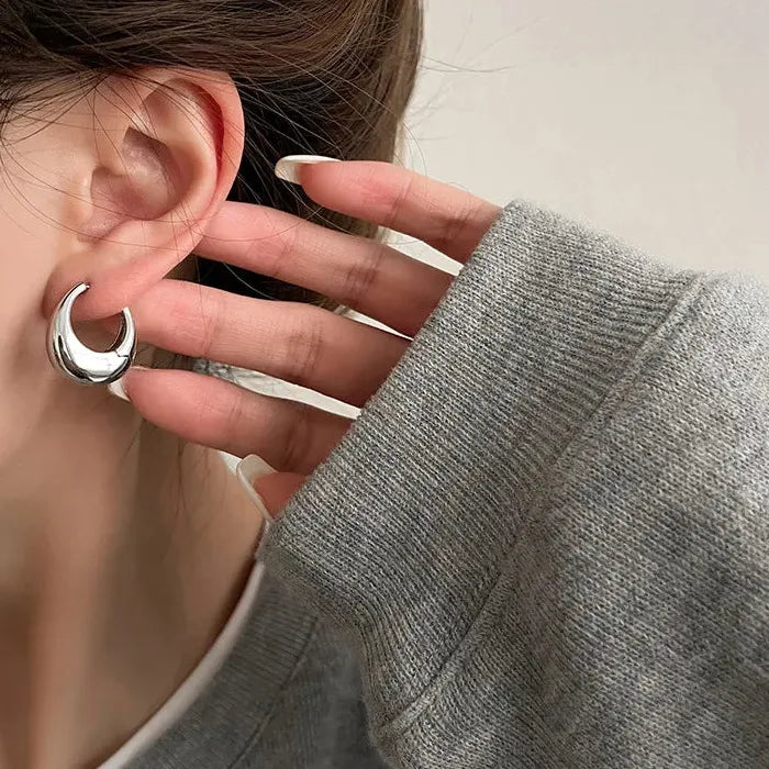 Geometric Copper Hoop Earrings Round Circle Punk Jewelry Gifts 2026
