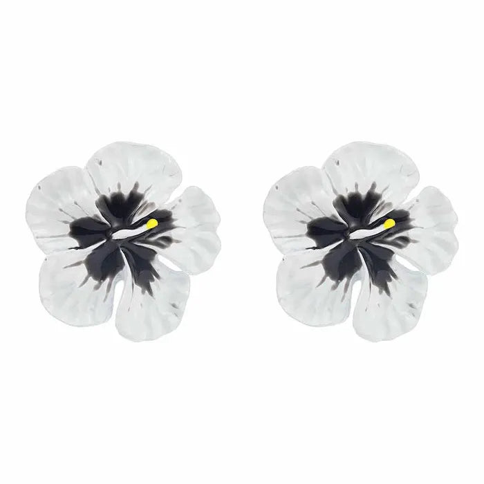 Large Floral Zinc Alloy Drop Earrings for Women Dangle Jewelry Gift