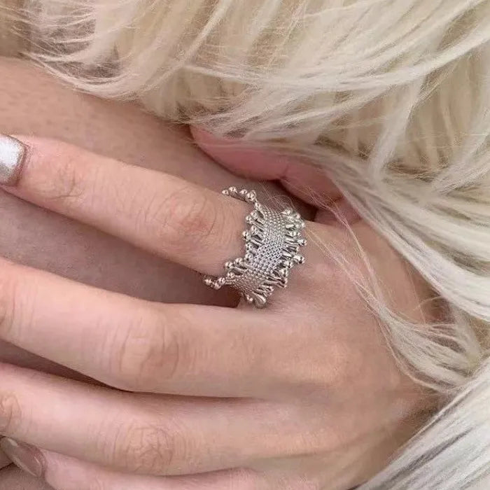 Adjustable Geometric Wide Open Finger Ring for Women Gift Trendy Jewelry