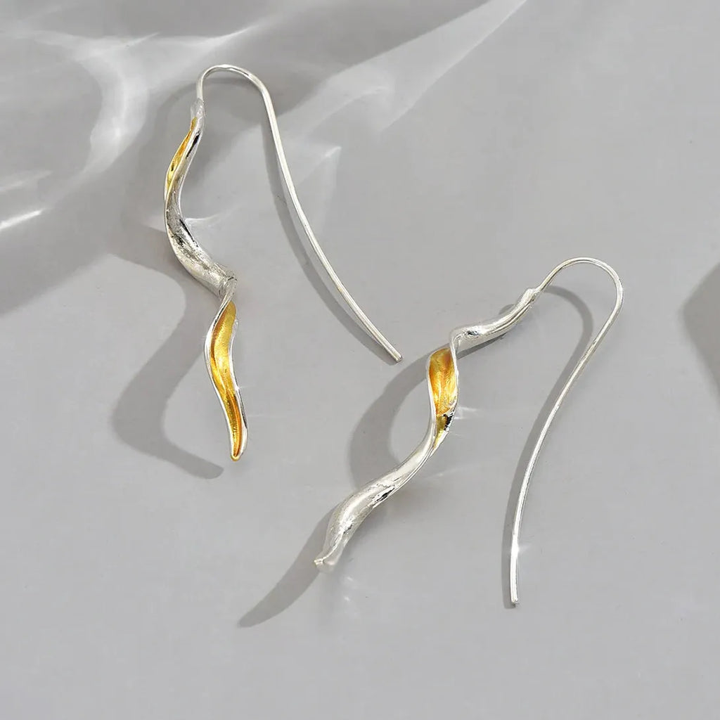 Minimalist Zinc Alloy Metal Geometric Long Earrings for Women Wedding Party Jewelry