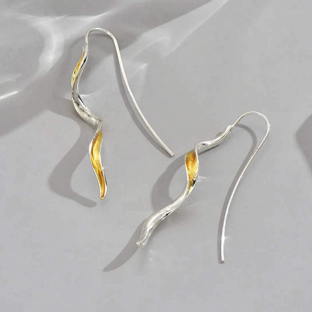 Minimalist Zinc Alloy Metal Geometric Long Earrings for Women Wedding Party Jewelry