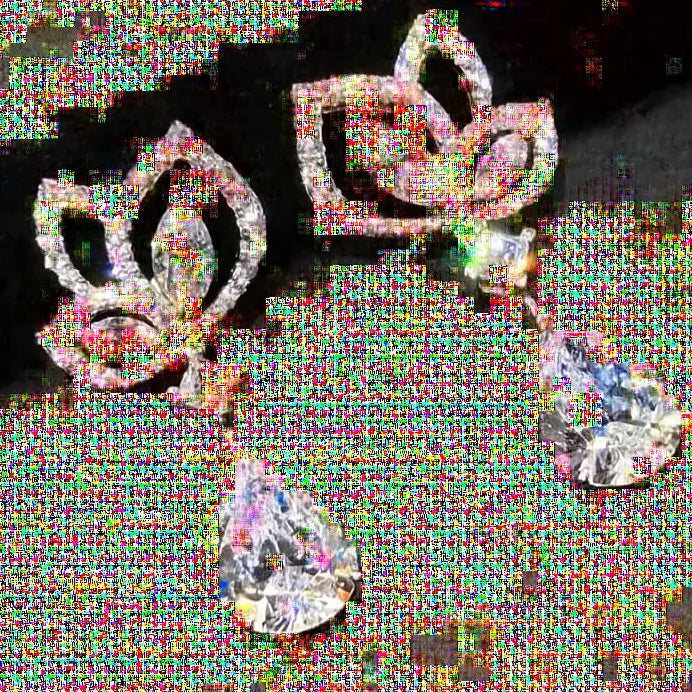 Geometric Flower Drop Earrings with Sparkling Cubic Zirconia for Women