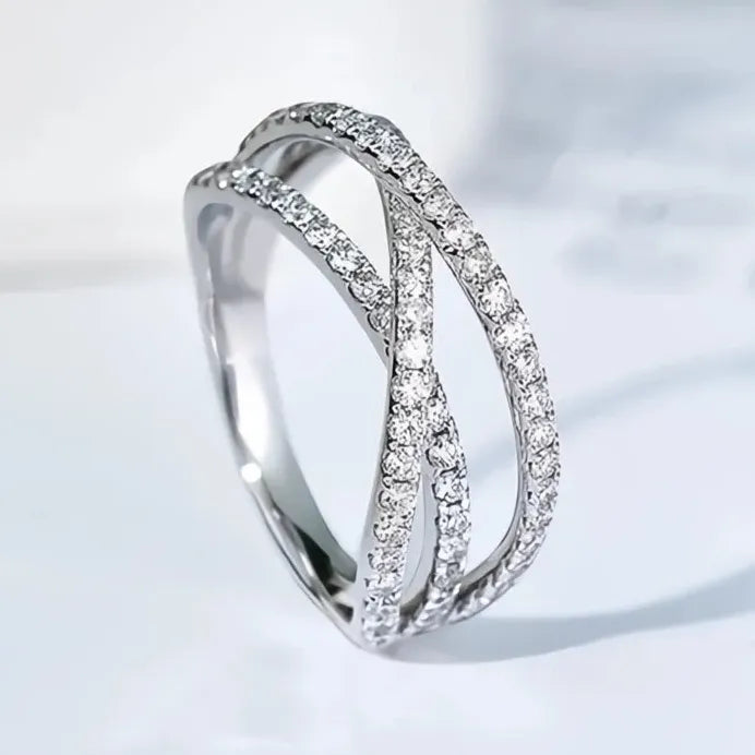 2023 Women's Geometric Cubic Zirconia Wedding Band Ring Jewelry