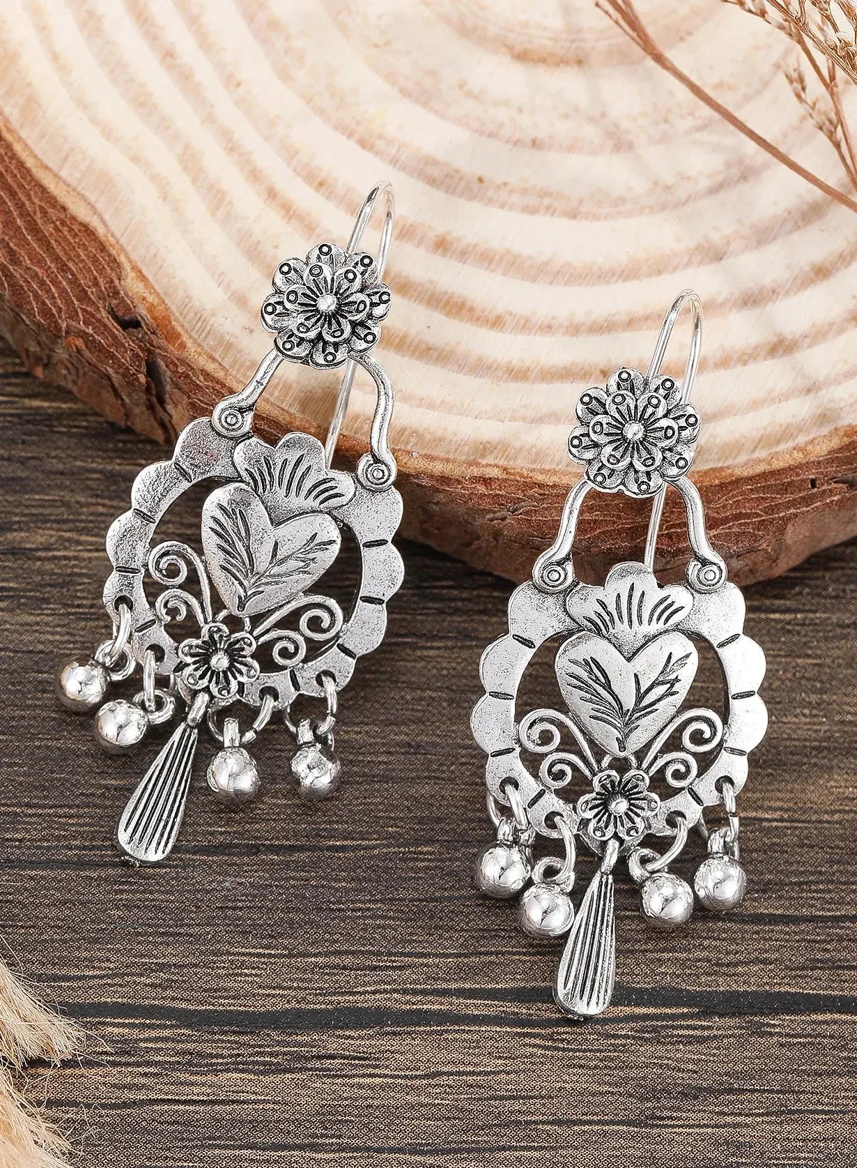 Bohemian Water Drop Long Geometric Alloy Dangle Earrings for Women