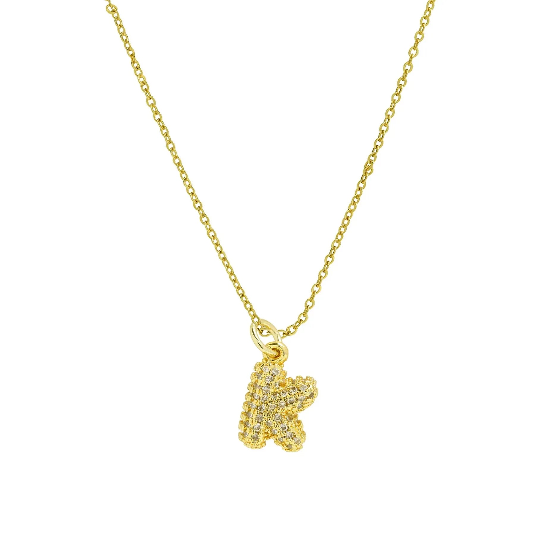18k Gold Plated A-Z Initial Pendant Necklace Stainless Steel Choker Women Gift