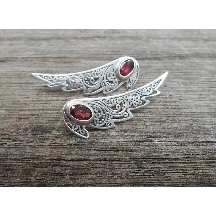 Vintage Indian Tribal Red Resin Bohemian Long Hollow Pendant Earrings for Women