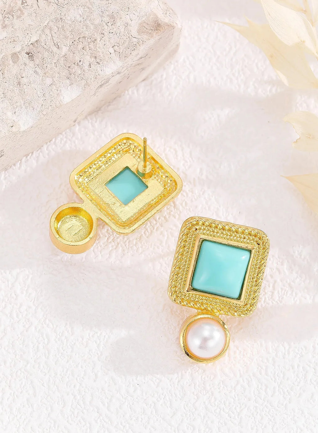 Bohemian Turquoise Pendant Earrings for Women Vintage Zinc Alloy Jewelry