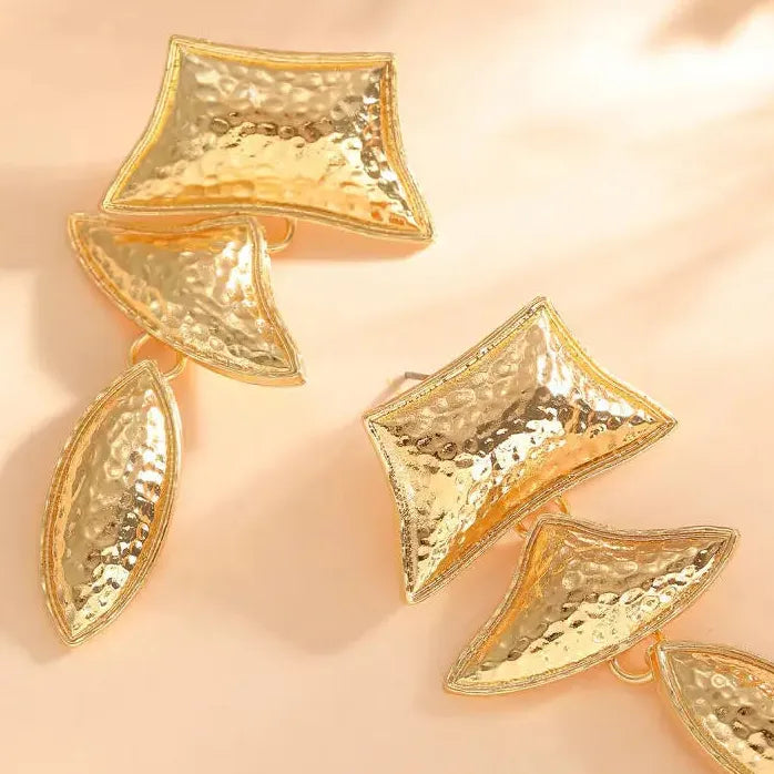 Geometric Multi Layer Large Drop Earrings for Women Fashion Jewelry