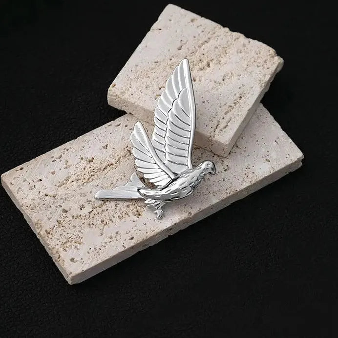 Classic Stainless Steel Peace Dove Brooch Waterproof Jewelry for Women Men