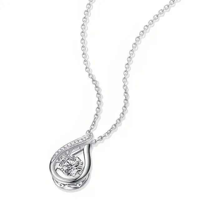 Copper Alloy Geometric Pendant Necklace with Cubic Zirconia Wedding Jewelry