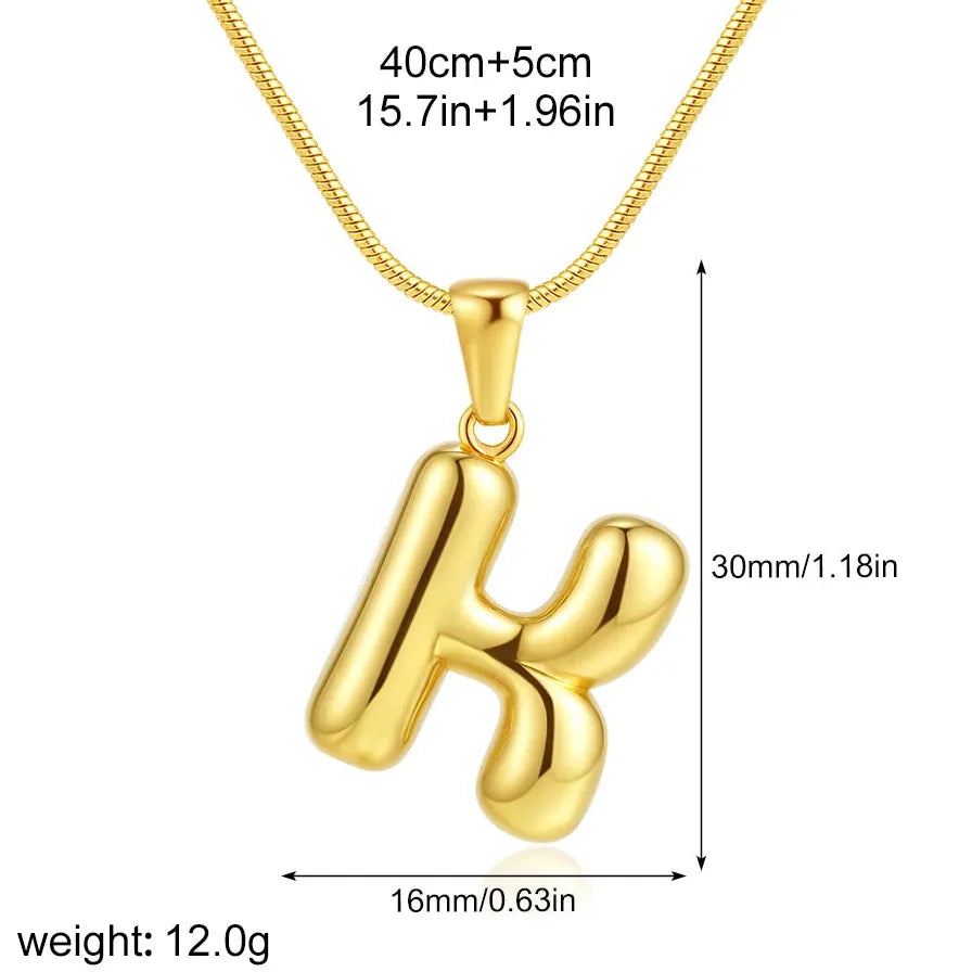 A-Z Alphabet Initial Necklace for Women 18k Gold Plated Pendant Choker Jewelry Gift