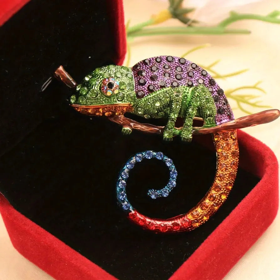 Classic Luxury Chameleon Brooch Gift for Men and Women