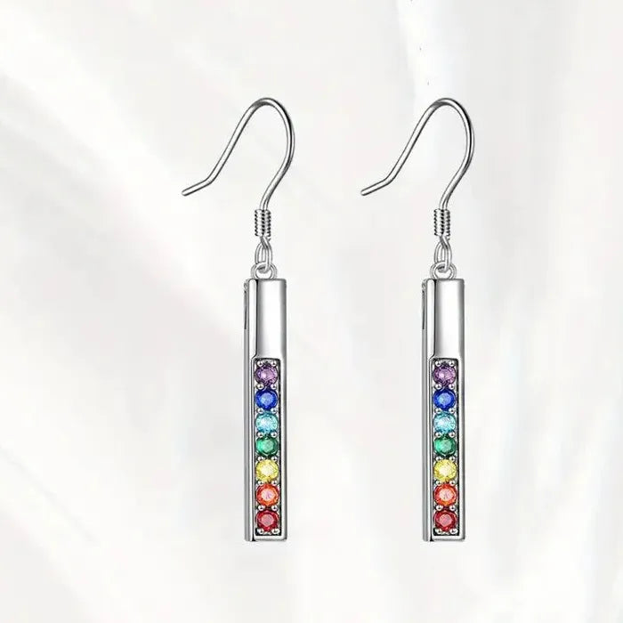 Colored Cubic Zirconia Zinc Alloy Women's Long Pendant Drop Earrings for Party Wedding