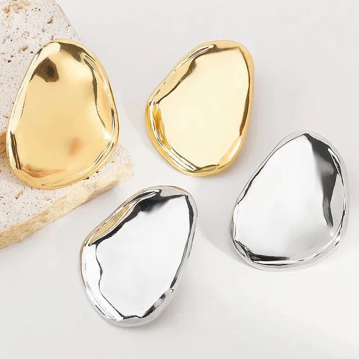 Vintage Zinc Alloy Irregular Oval Geometric Drop Earrings for Women