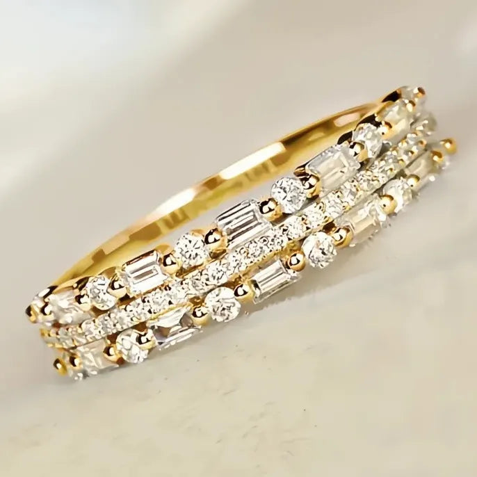 Dazzling Cubic Zirconia Finger Ring for Women Wedding Engagement Fashion Jewelry