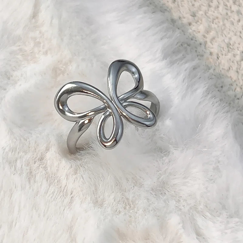 316L Stainless Steel Ocean Series Rings for Women Sea Star Crab Butterfly Hypoallergenic
