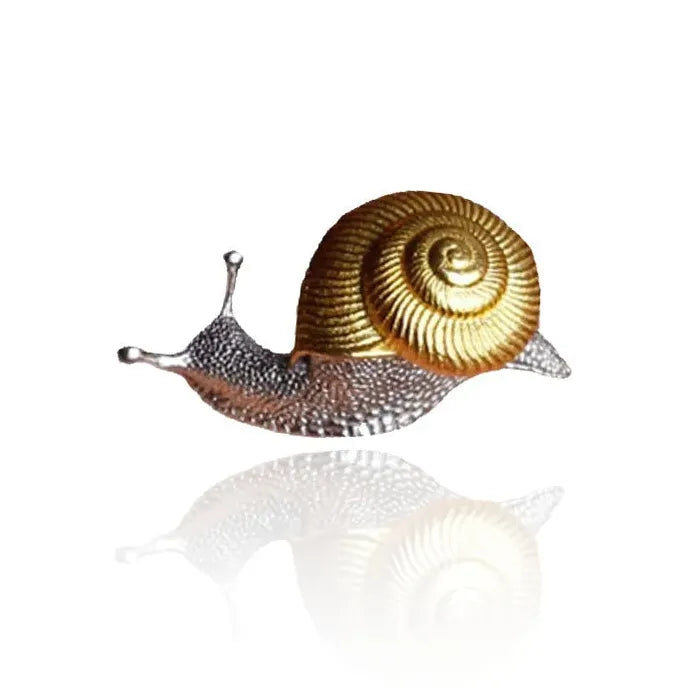 Two Tone Snail Stud Earrings Zinc Alloy Insect Jewelry for Men Women