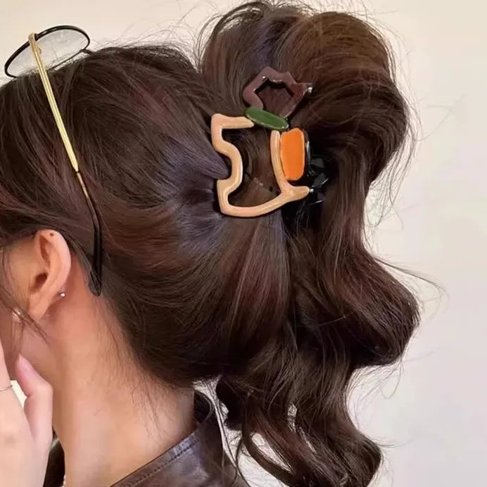 Cartoon Dog Hair Claw Clip for Women Girls Plastic Hair Accessory