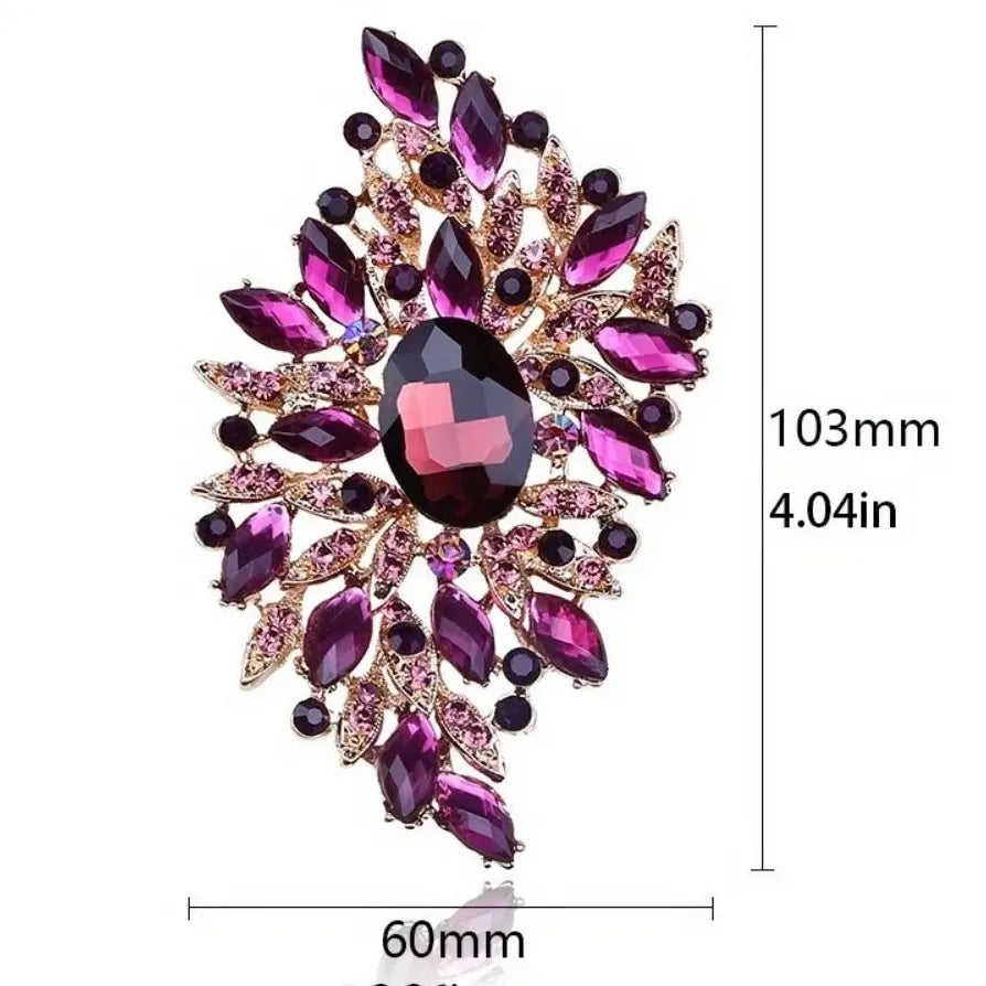 Classic Floral Brooch for Men & Women Wedding Party Gift Accessory