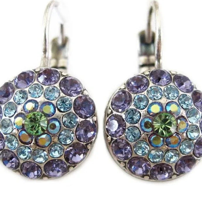 Silver Gold Geometric Rhinestone Imitation Pearl Turquoise Bead Drop Earrings for Women