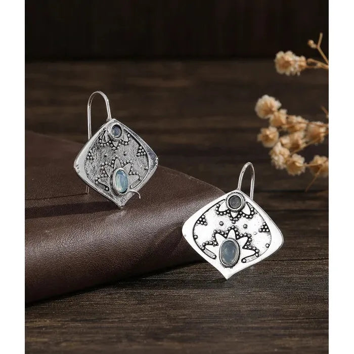 Retro Geometric Bohemian Zinc Alloy Drop Earrings for Women Daily Wear