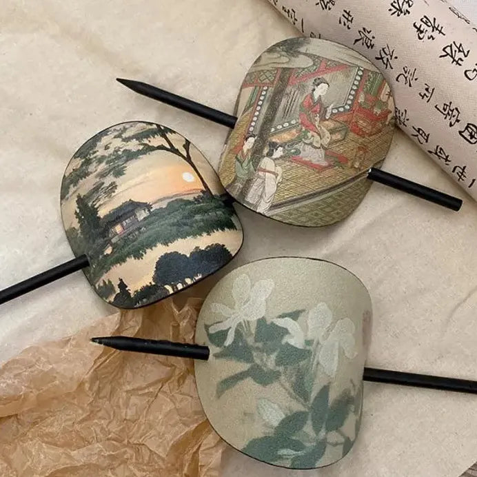 Vintage Chinese Style Wooden Hair Stick for Women Hanfu Cheongsam Accessory
