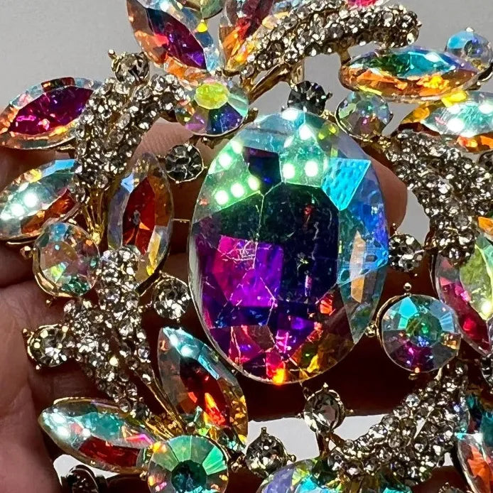 Geometric Water Drop Rhinestone Brooch Pin for Women Stylish Accessory