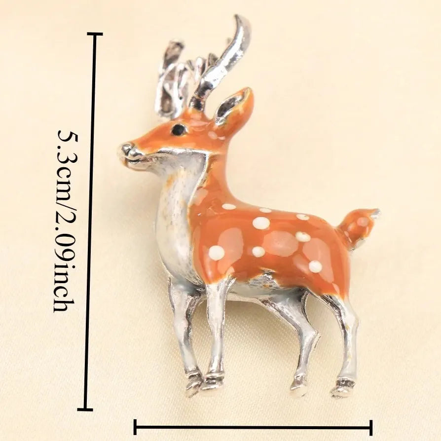 Luxury Sika Deer Brooch Wedding Gift for Men and Women Classic Style