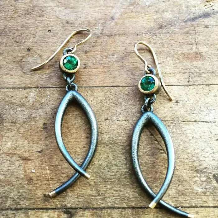 Minimalist Spiral Zinc Alloy Earrings for Women Long Curves Waves Wedding Party Jewelry