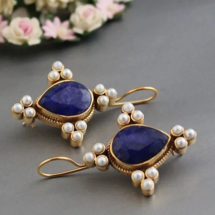 Elegant Retro Geometric Pearl Drop Earrings Women’s Wedding Jewelry Gift Zinc Alloy
