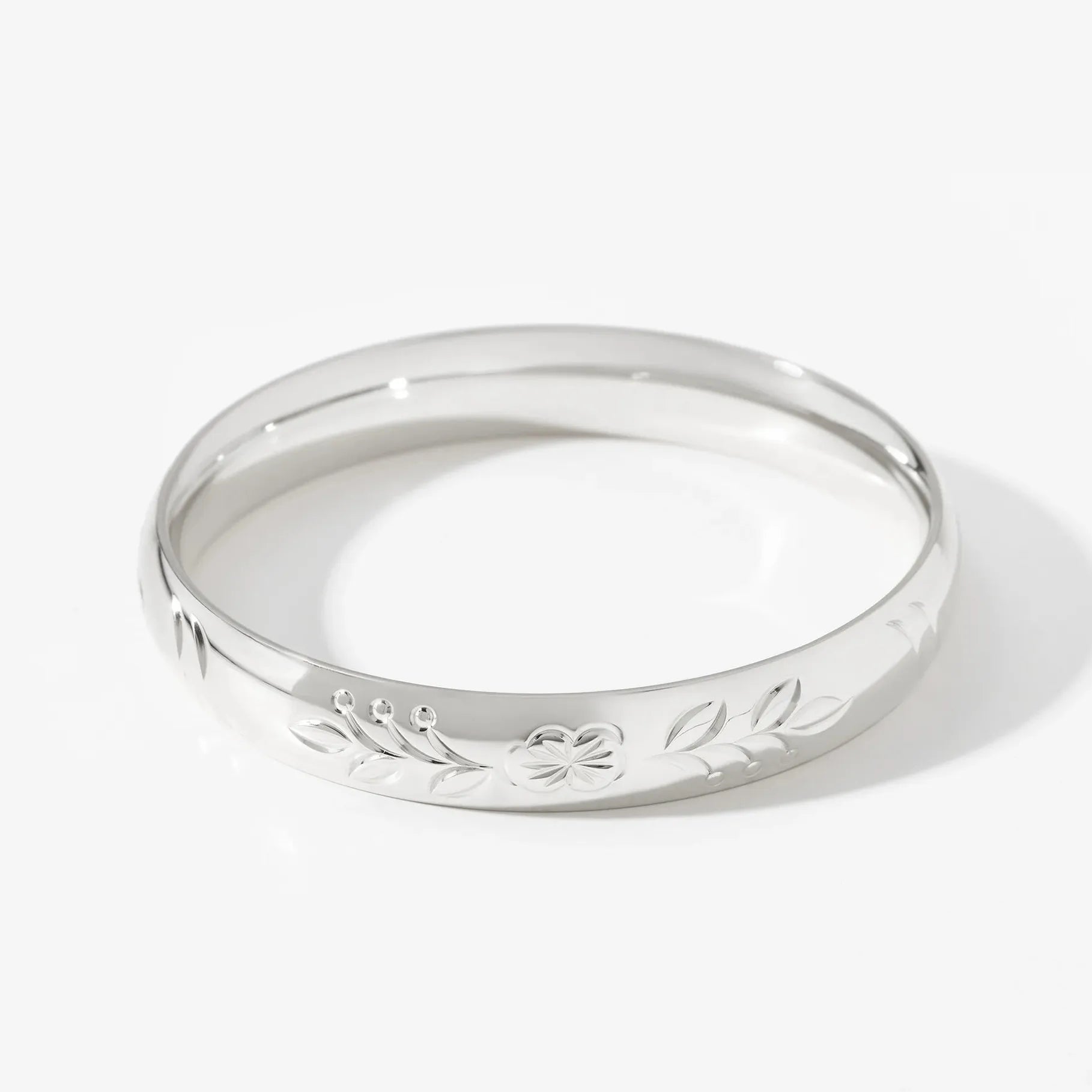 18K Gold Plated Stainless Steel Geometric Bangle Bracelet for Women Girls Jewelry