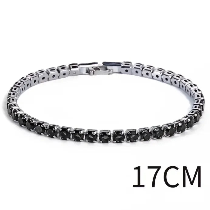 Elegant Women's Cubic Zirconia Link Chain Bracelet Gift Jewelry