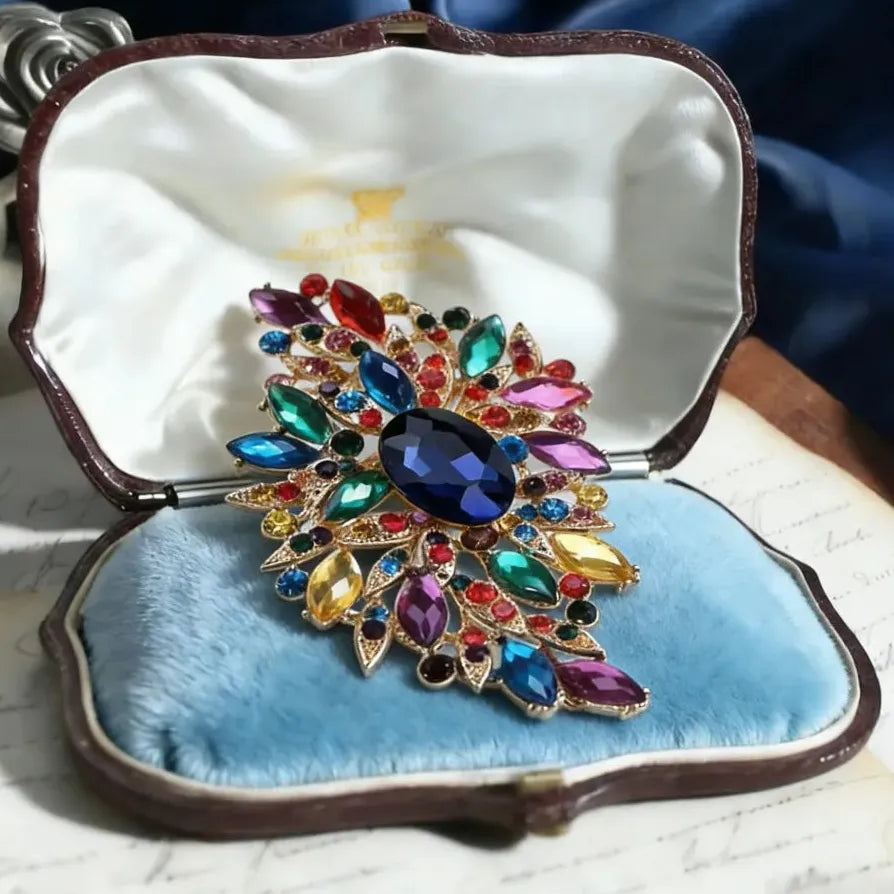 Classic Floral Brooch for Men & Women Wedding Party Gift Accessory
