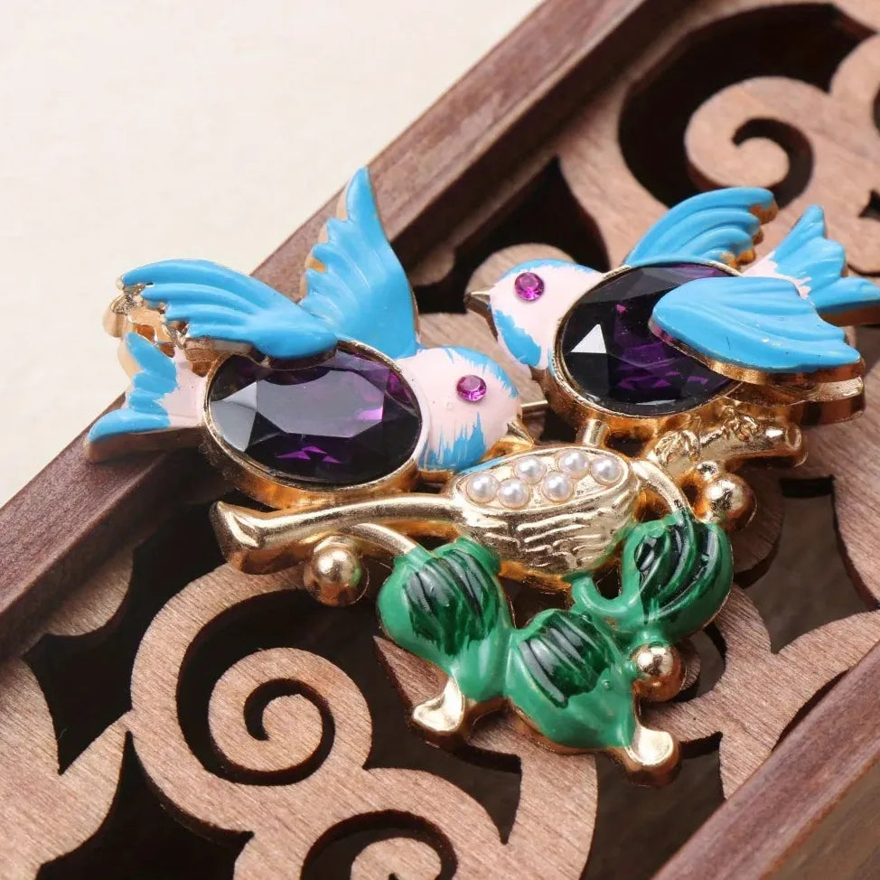 Luxury Magpie Bird Brooch for Men and Women Classic Style Gift