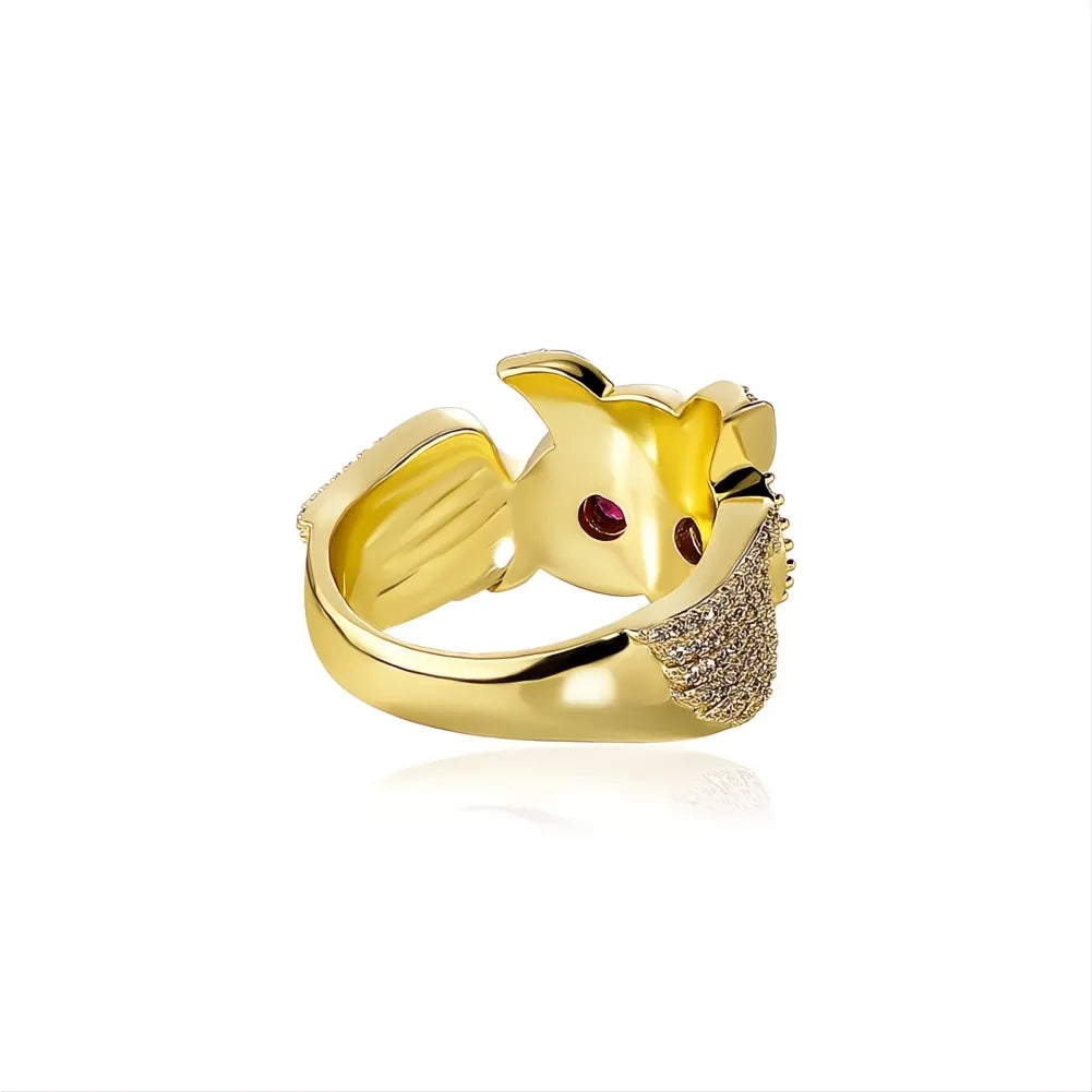 Iced Out Owl Ring – Cubic Zirconia Animal Hip Hop Couple Ring Fashion Jewelry