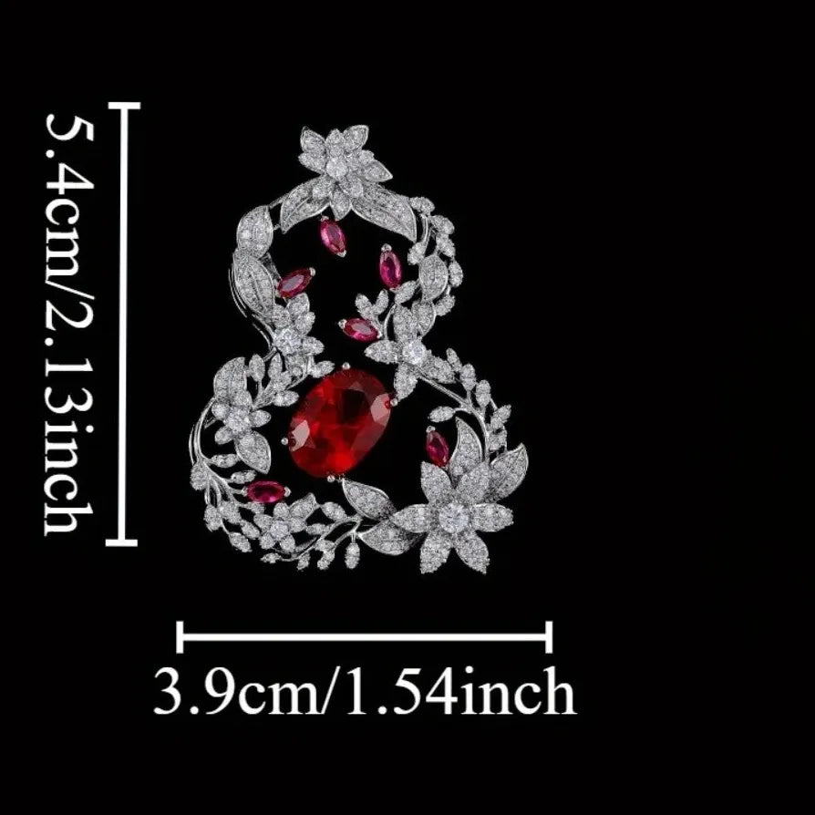 Luxury Gourd Hollow Botanical Brooch Pin for Women Classic Style